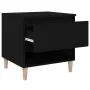 Mesitas de noche 2 uds contrachapada negro 50x46x50 cm de vidaXL, Mesitas de noche - Ref: Foro24-819535, Precio: 63,60 €, Des...