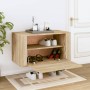 Mueble zapatero pared contrachapada roble Sonoma 70x35x38 cm by vidaXL, Shoe racks and shoe organizers - Ref: Foro24-821015, ...
