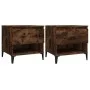 Side tables 2 units smoked oak plywood 50x46x50 cm by vidaXL, Side tables - Ref: Foro24-819559, Price: 76,76 €, Discount: %
