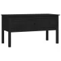 Mesa de centro de madera maciza de pino negra 102x49x55 cm de vidaXL, Mesas de centro - Ref: Foro24-820945, Precio: 103,90 €,...