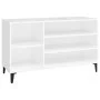 Mueble zapatero madera contrachapada blanco brillo 102x36x60 cm de vidaXL, Zapateros y organizadores de calzado - Ref: Foro24...