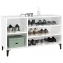 Mueble zapatero madera contrachapada blanco brillo 102x36x60 cm de vidaXL, Zapateros y organizadores de calzado - Ref: Foro24...