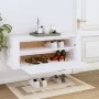 Mueble zapatero pared madera contrachapada blanco 100x35x38 cm by vidaXL, Shoe racks and shoe organizers - Ref: Foro24-821020...