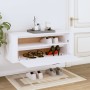 Wandschuhregal aus weißem Sperrholz 100x35x38 cm von vidaXL, Schuhregale und Schuhorganisatoren - Ref: Foro24-821020, Preis: ...