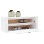 Mueble zapatero pared madera contrachapada blanco 100x35x38 cm by vidaXL, Shoe racks and shoe organizers - Ref: Foro24-821020...