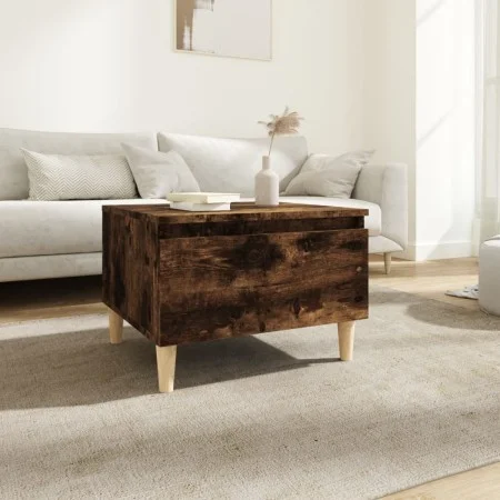 Mesa auxiliar madera contrachapada roble ahumado 50x46x35 cm de vidaXL, Mesas auxiliares - Ref: Foro24-819510, Precio: 36,60 ...