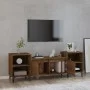 Oak brown plywood TV cabinet 160x35x55 cm by vidaXL, TV Furniture - Ref: Foro24-821203, Price: 98,02 €, Discount: %