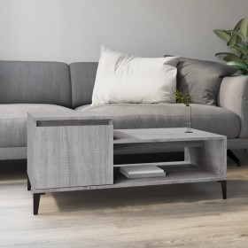 Sonoma gray plywood coffee table 100x50x45 cm by vidaXL, Coffee table - Ref: Foro24-821138, Price: 50,70 €, Discount: %