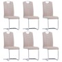 Cantilever dining chairs 6 pcs cappuccino synthetic leather by vidaXL, dining chairs - Ref: Foro24-278836, Price: 459,92 €, D...
