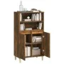 Hohe Anrichte aus geräuchertem Eichensperrholz 60x36x110 cm von vidaXL, Sideboards - Ref: Foro24-821225, Preis: 77,45 €, Raba...