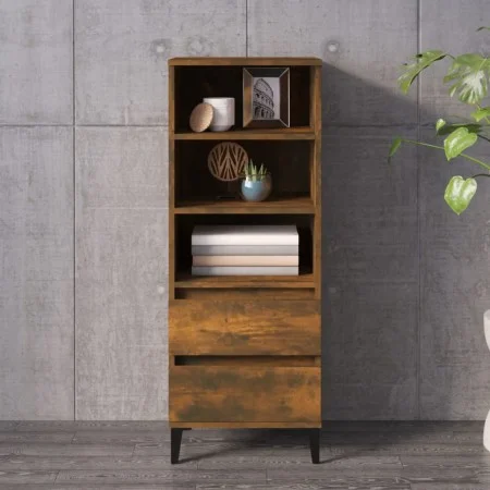 Aparador alto madera contrachapada roble ahumado 40x36x110 cm by vidaXL, Sideboards - Ref: Foro24-821249, Price: 62,47 €, Dis...