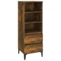 Aparador alto madera contrachapada roble ahumado 40x36x110 cm by vidaXL, Sideboards - Ref: Foro24-821249, Price: 62,47 €, Dis...