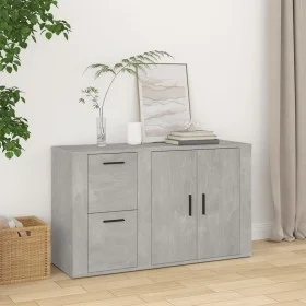 Betongraues Sperrholz-Sideboard 100 x 33 x 59,5 cm von vidaXL, Sideboards - Ref: Foro24-821000, Preis: 105,78 €, Rabatt: %