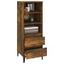 Aparador alto madera contrachapada roble ahumado 40x36x110 cm de vidaXL, Aparadores - Ref: Foro24-821249, Precio: 62,40 €, De...