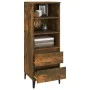 Aparador alto madera contrachapada roble ahumado 40x36x110 cm by vidaXL, Sideboards - Ref: Foro24-821249, Price: 62,47 €, Dis...