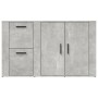 Betongraues Sperrholz-Sideboard 100 x 33 x 59,5 cm von vidaXL, Sideboards - Ref: Foro24-821000, Preis: 108,30 €, Rabatt: %