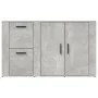 Concrete gray plywood sideboard 100x33x59.5 cm by vidaXL, Sideboards - Ref: Foro24-821000, Price: 106,46 €, Discount: %