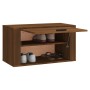 Oak brown pine wood wall shoe rack furniture 70x35x38 cm by vidaXL, Shoe racks and shoe organizers - Ref: Foro24-821019, Pric...