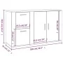 Aparador de madera contrachapada gris hormigón 100x33x59,5 cm de vidaXL, Aparadores - Ref: Foro24-821000, Precio: 106,46 €, D...