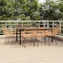 Juego de comedor de jardín 9 piezas ratán sintético