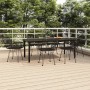 Juego de comedor de jardín 7 piezas ratán sintético negro