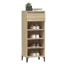 Mueble zapatero madera contrachapada roble Sonoma 40x36x105 cm de vidaXL, Zapateros y organizadores de calzado - Ref: Foro24-...
