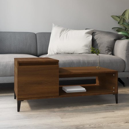 Mesa de centro madera contrachapada roble marrón 100x50x45 cm de vidaXL, Mesas de centro - Ref: Foro24-821139, Precio: 47,84 ...