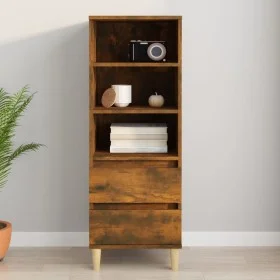 Aparador alto madera contrachapada roble ahumado 40x36x110 cm de vidaXL, Aparadores - Ref: Foro24-821241, Precio: 54,21 €, De...