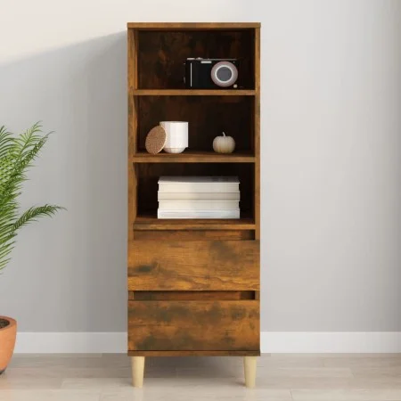 Tall smoked oak plywood sideboard 40x36x110 cm by vidaXL, Sideboards - Ref: Foro24-821241, Price: 54,21 €, Discount: %