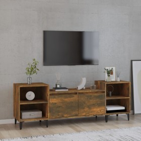Mueble para TV madera contrachapada roble ahumado 160x35x55 cm