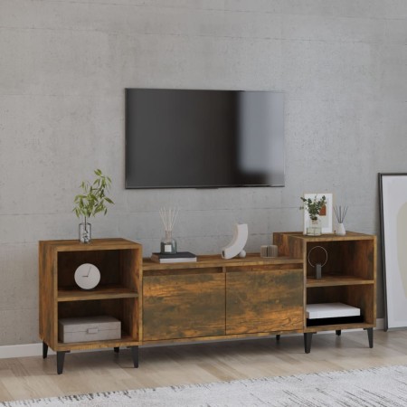 Mueble para TV madera contrachapada roble ahumado 160x35x55 cm de vidaXL, Muebles TV - Ref: Foro24-821201, Precio: 92,26 €, D...