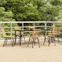 Juego de comedor de jardín 7 piezas ratán sintético