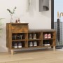 Schuhschrank aus geräucherter Eichen-Sperrholzplatte, 102x36x60 cm. von vidaXL, Schuhregale und Schuhorganisatoren - Ref: For...