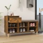 Schuhschrank aus geräucherter Eichen-Sperrholzplatte, 102x36x60 cm. von vidaXL, Schuhregale und Schuhorganisatoren - Ref: For...