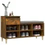 Mueble zapatero madera contrachapada roble ahumado 102x36x60 cm by vidaXL, Shoe racks and shoe organizers - Ref: Foro24-82120...