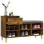 Mueble zapatero madera contrachapada roble ahumado 102x36x60 cm by vidaXL, Shoe racks and shoe organizers - Ref: Foro24-82120...