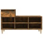 Schuhschrank aus geräucherter Eichen-Sperrholzplatte, 102x36x60 cm. von vidaXL, Schuhregale und Schuhorganisatoren - Ref: For...
