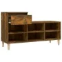 Mueble zapatero madera contrachapada roble ahumado 102x36x60 cm by vidaXL, Shoe racks and shoe organizers - Ref: Foro24-82120...