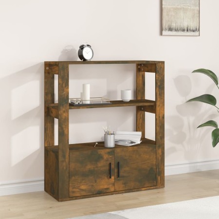 Sideboard aus geräuchertem Eichensperrholz, 80 x 30 x 90 cm von vidaXL, Sideboards - Ref: Foro24-819465, Preis: 61,29 €, Raba...