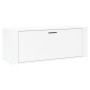 Mueble zapatero pared contrachapada blanco brillo 100x35x38 cm de vidaXL, Zapateros y organizadores de calzado - Ref: Foro24-...