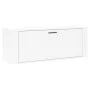 Mueble zapatero pared contrachapada blanco brillo 100x35x38 cm by vidaXL, Shoe racks and shoe organizers - Ref: Foro24-821022...