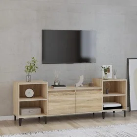 Sonoma oak plywood TV cabinet 160x35x55 cm by vidaXL, TV Furniture - Ref: Foro24-821199, Price: 94,84 €, Discount: %