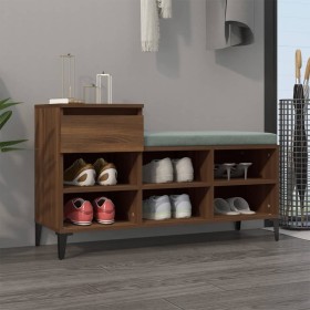 Plywood oak brown shoe cabinet 102x36x60 cm by vidaXL, Shoe racks and shoe organizers - Ref: Foro24-821219, Price: 68,53 €, D...