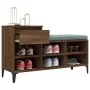Mueble zapatero madera contrachapada roble marrón 102x36x60 cm de vidaXL, Zapateros y organizadores de calzado - Ref: Foro24-...