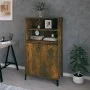 Tall smoked oak plywood sideboard 60x36x110 cm by vidaXL, Sideboards - Ref: Foro24-821233, Price: 90,21 €, Discount: %