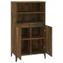 Tall smoked oak plywood sideboard 60x36x110 cm by vidaXL, Sideboards - Ref: Foro24-821233, Price: 90,21 €, Discount: %
