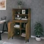 Tall smoked oak plywood sideboard 60x36x110 cm by vidaXL, Sideboards - Ref: Foro24-821233, Price: 90,21 €, Discount: %