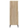 Aparador alto madera contrachapada color roble 60x36x110 cm