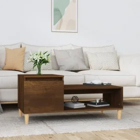 Mesa de centro madera contrachapada roble marrón 100x50x45 cm de vidaXL, Mesas de centro - Ref: Foro24-821131, Precio: 51,95 ...