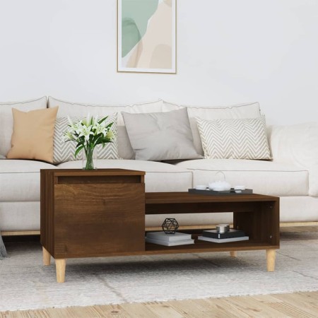 Mesa de centro madera contrachapada roble marrón 100x50x45 cm de vidaXL, Mesas de centro - Ref: Foro24-821131, Precio: 51,95 ...